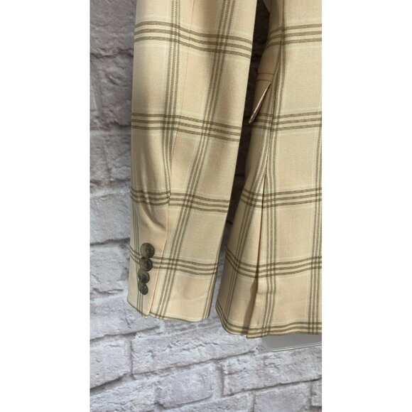 ASOS Design Womens 32 Reg Pink Plaid Single Breasted Collared Blazer Jacket 9981 - Picture 11 of 16